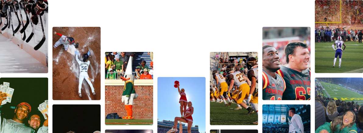 A grid of sports images
